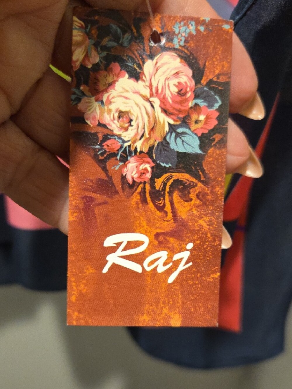 Raj, Women’s Bright Floral Scarf - Picture 3 of 4